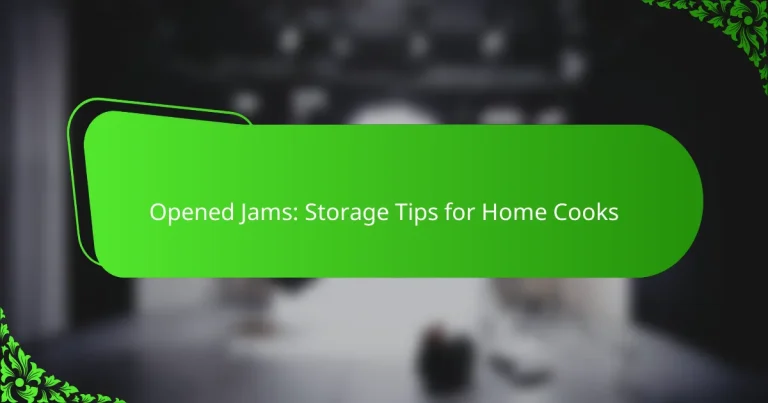 Opened Jams: Storage Tips for Home Cooks