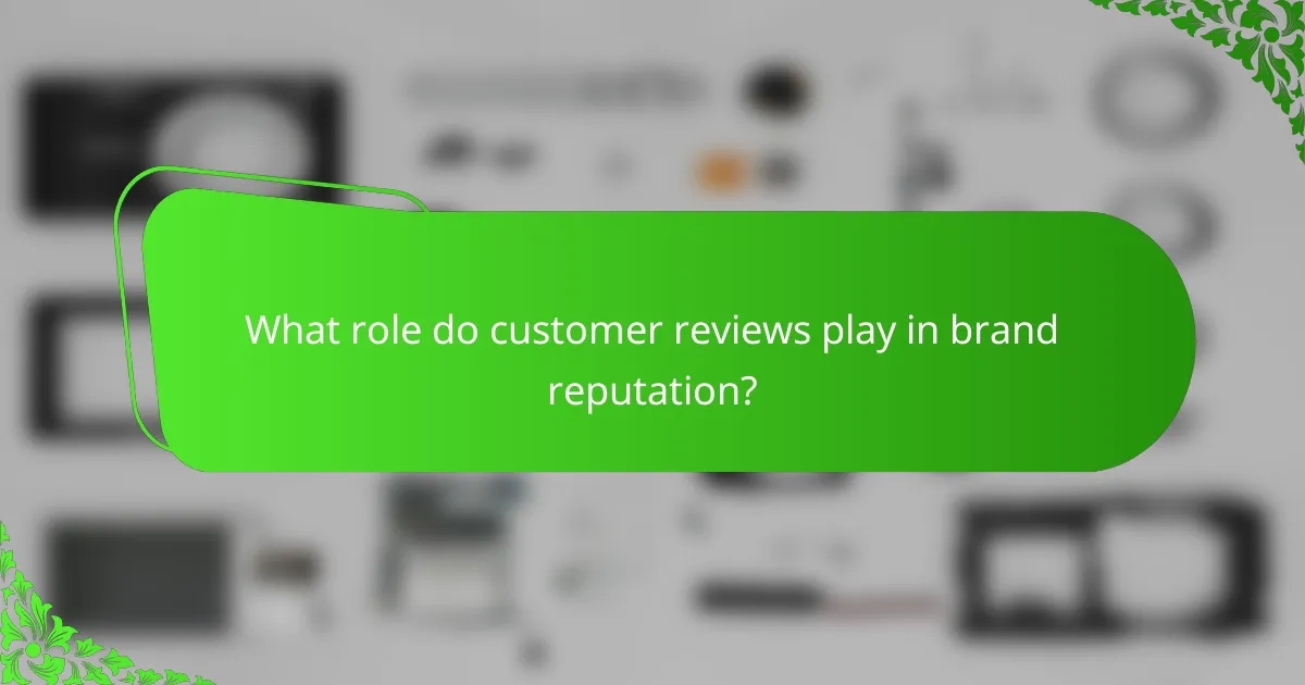 What role do customer reviews play in brand reputation?